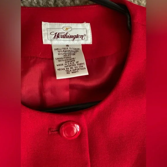 Worthington Red Women Skirt Suit - Picture 3 of 3